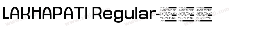 LAKHAPATI Regular字体转换